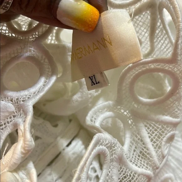 Lace glassy bubble linen wedding ivory gown size XL - Picture 9 of 12